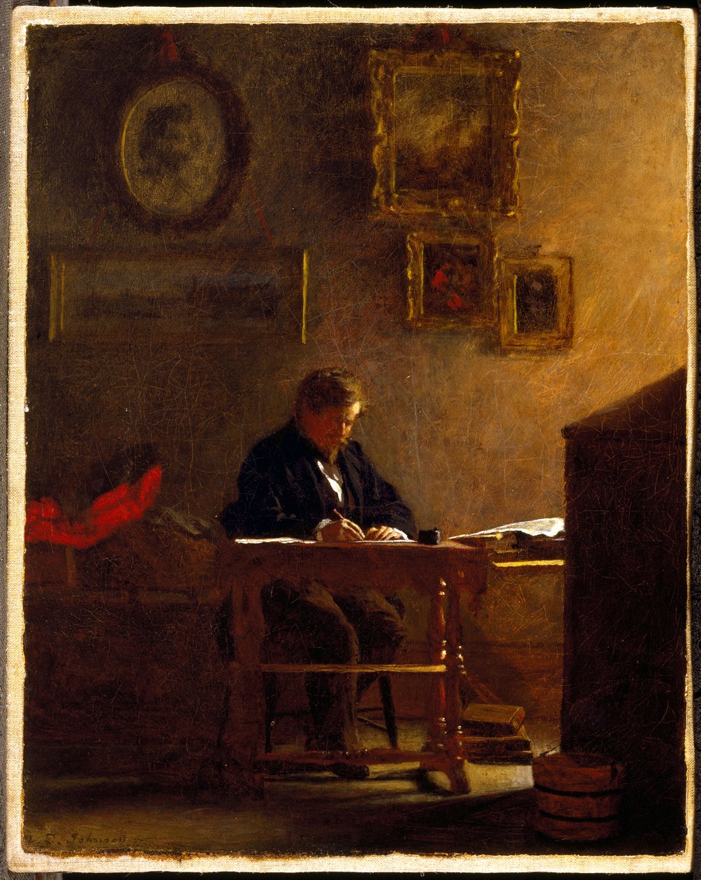 Selvportrett, ca. 1865-70 av Eastman Johnson