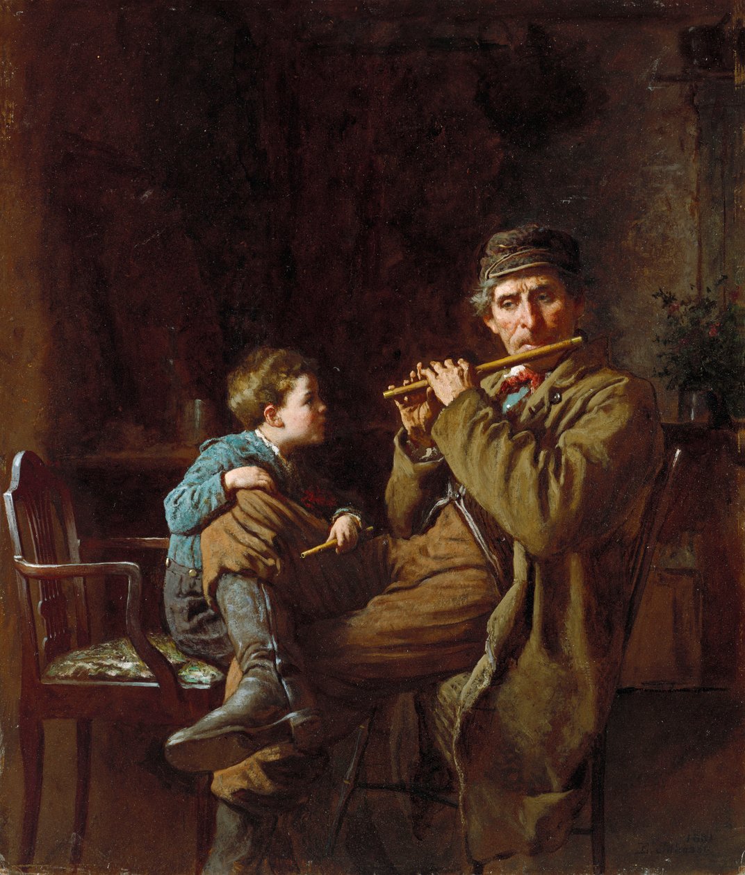 Den alvorlige eleven, 1881 av Eastman Johnson
