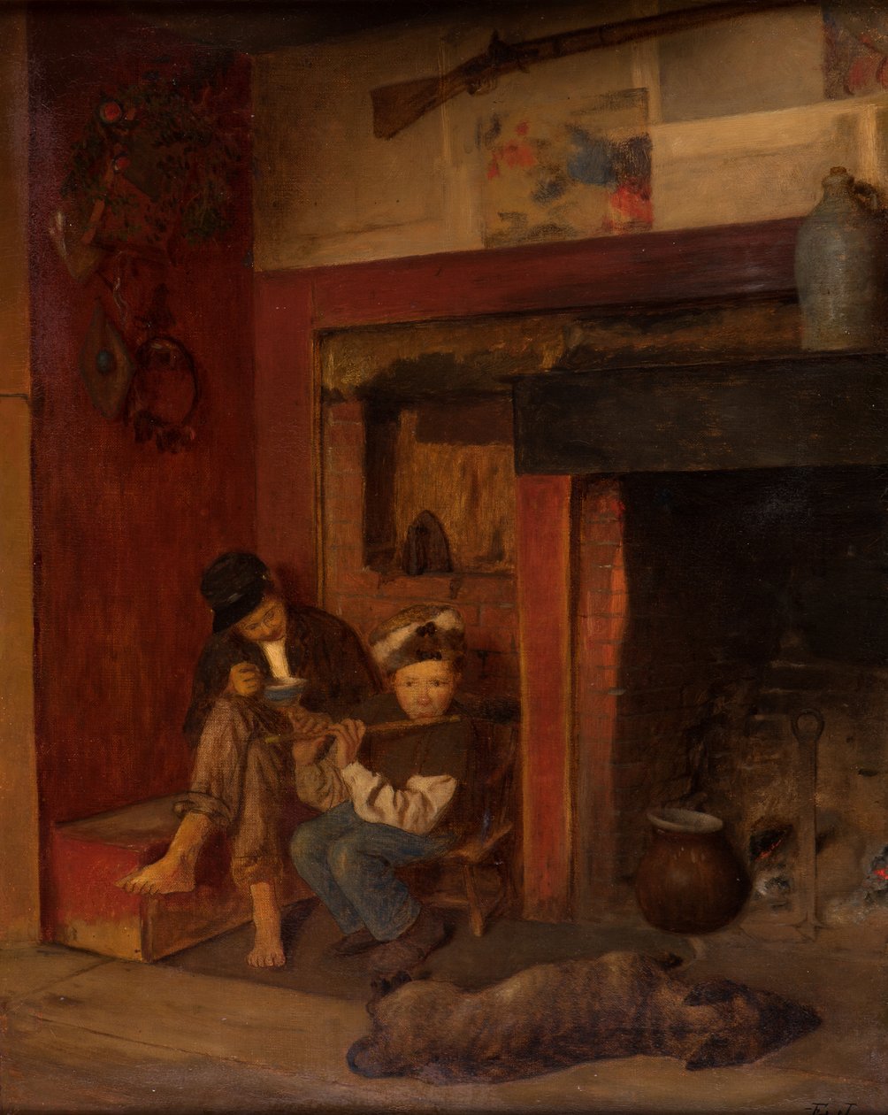 Fiferen og hans venn, 1870-80 av Eastman Johnson