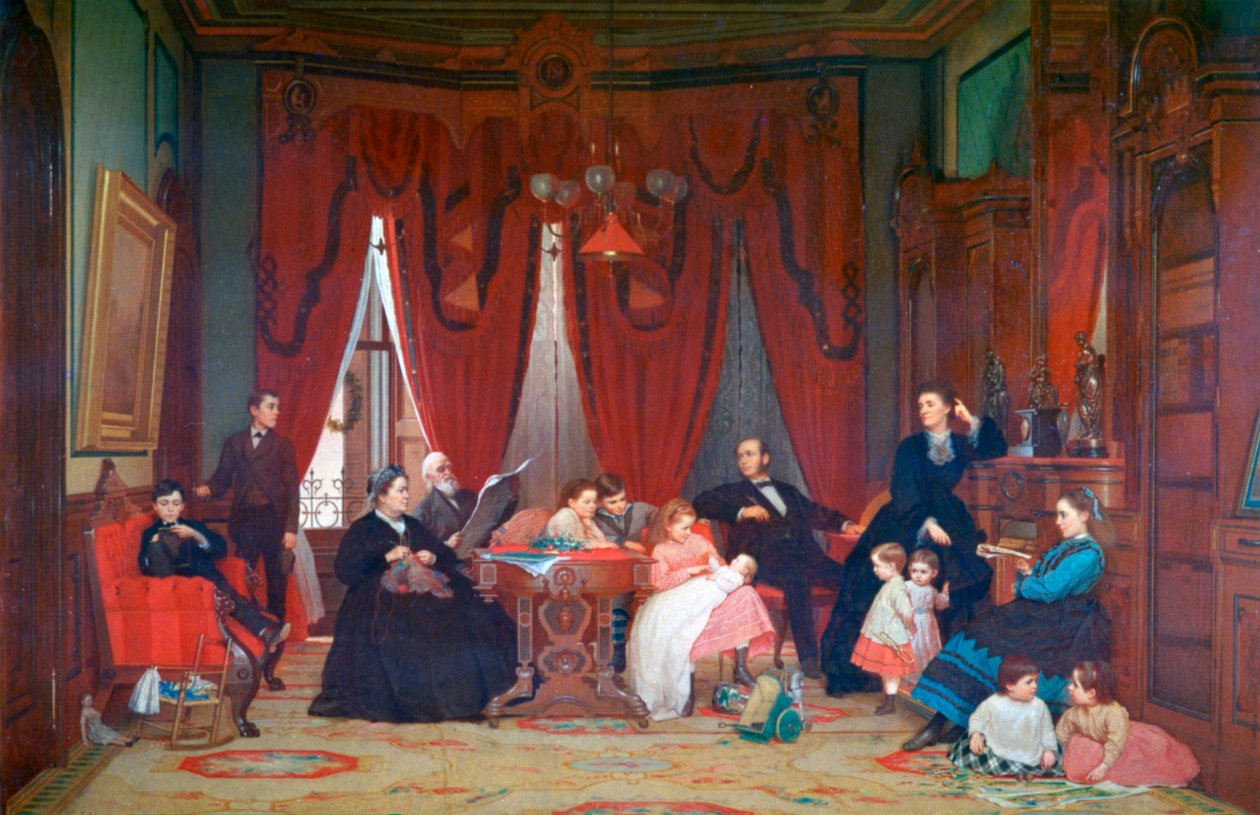 The Hatch-familien, 1870-1871 av Eastman Johnson