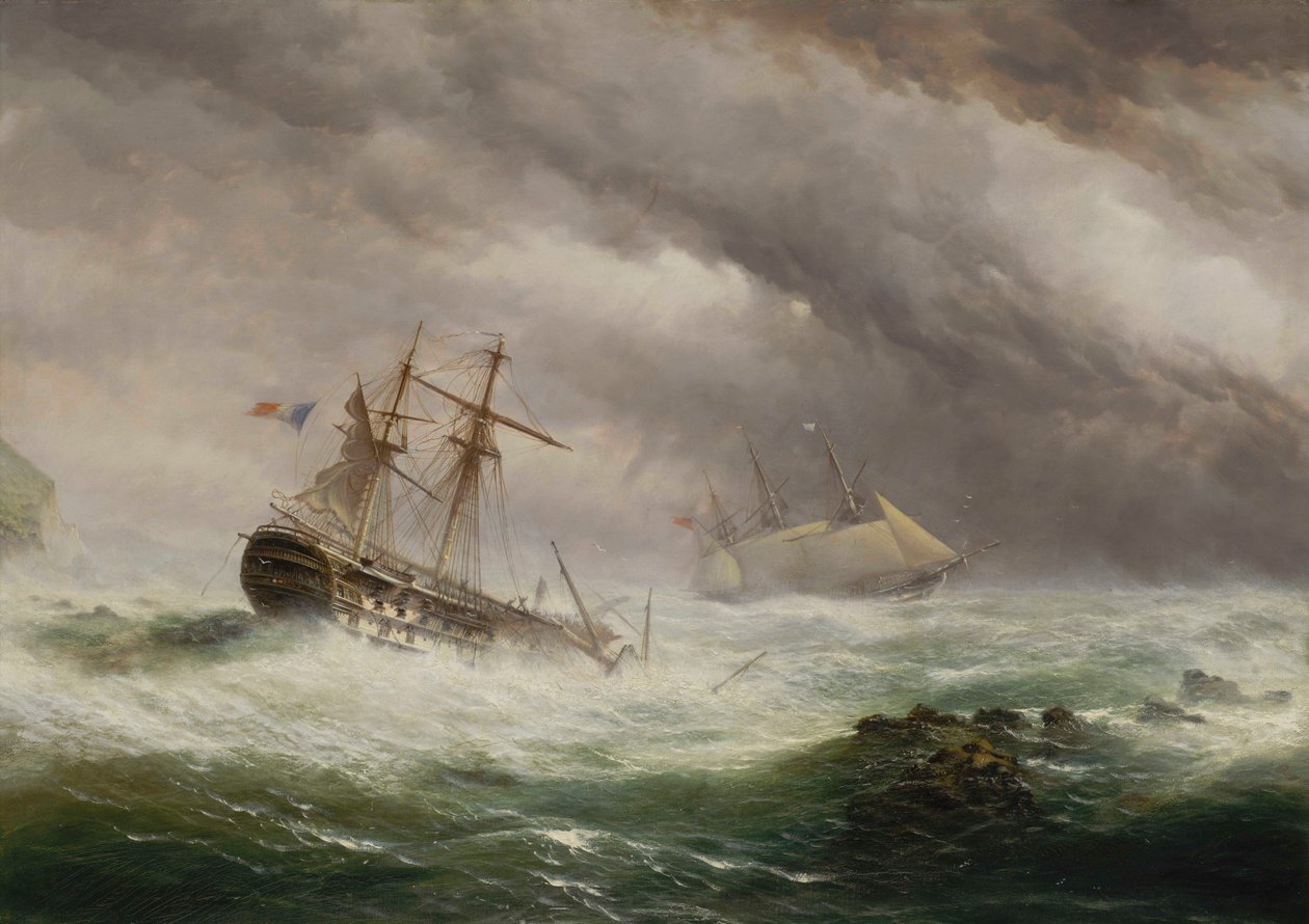 HMS Endymion reddet en fransk to-dekker av Ebenezer Colls