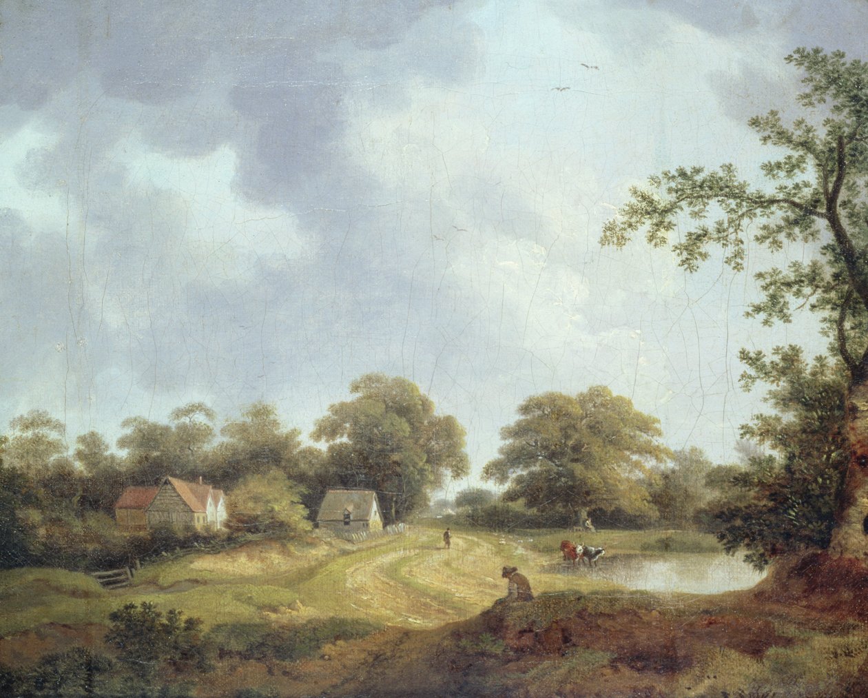 Suffolk Landscape (olje på lerret) av Ebenezer Tull