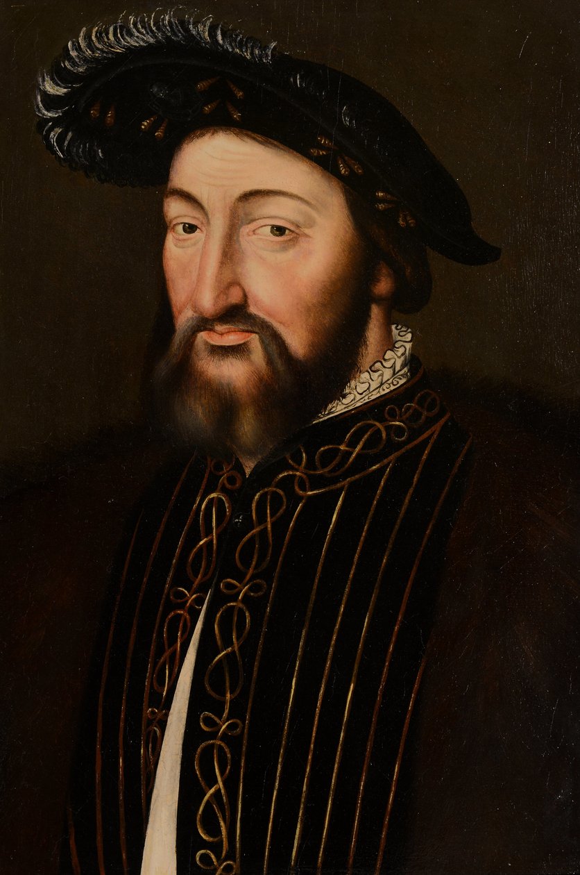Portrett av François 1er av Ecole française