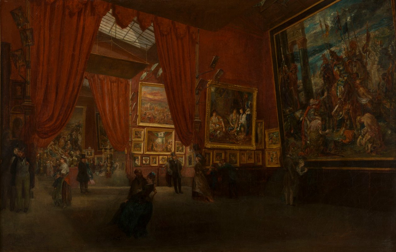 Utstilling av verk av Eugène Delacroix, på Martinet-galleriet, boulevard des..., 1864. av Ed. Albertini