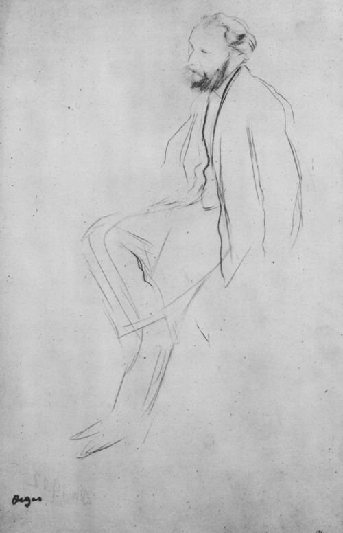 Edouard Manet, sittenden av Edgar Degas