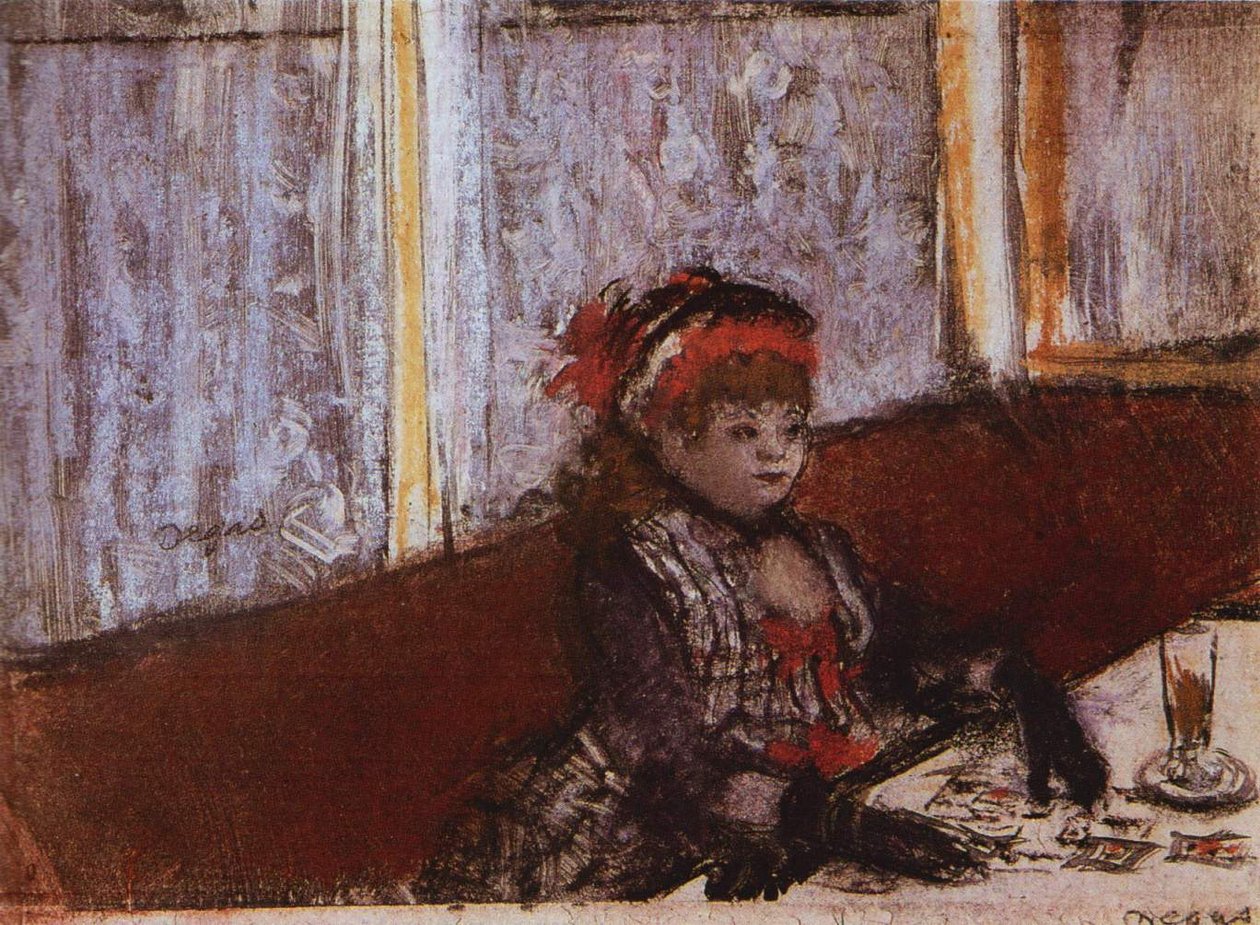 Kvinne i en cafen av Edgar Degas