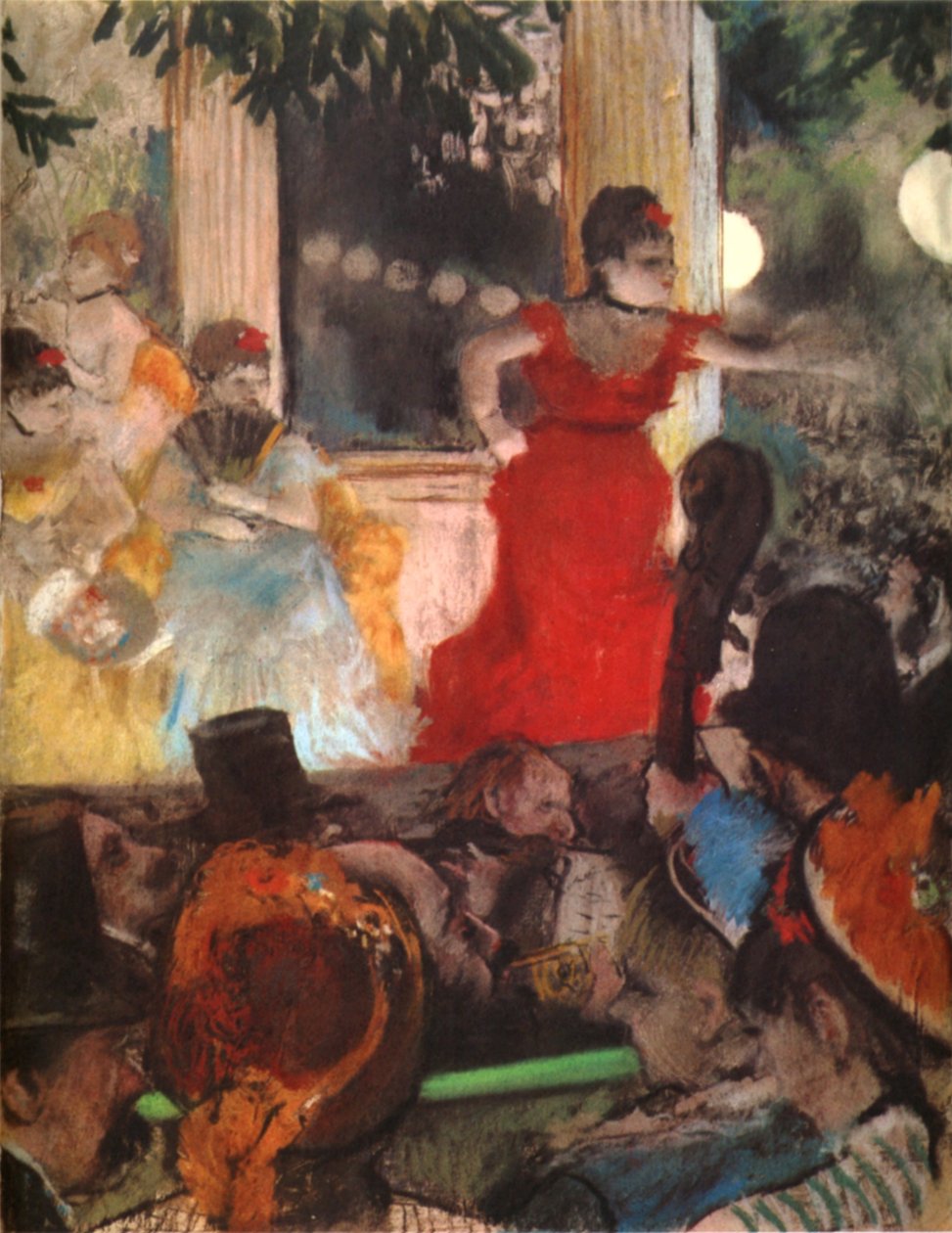 Im Konzertcafe Les Ambassadeursn Engelsk: Cafe-konserten på Les AmbassadeursnFrancais: Les cafe-concert des AmbassadeursnPortugier: O cafe-concerto dOs Embaixadoresn av Edgar Degas