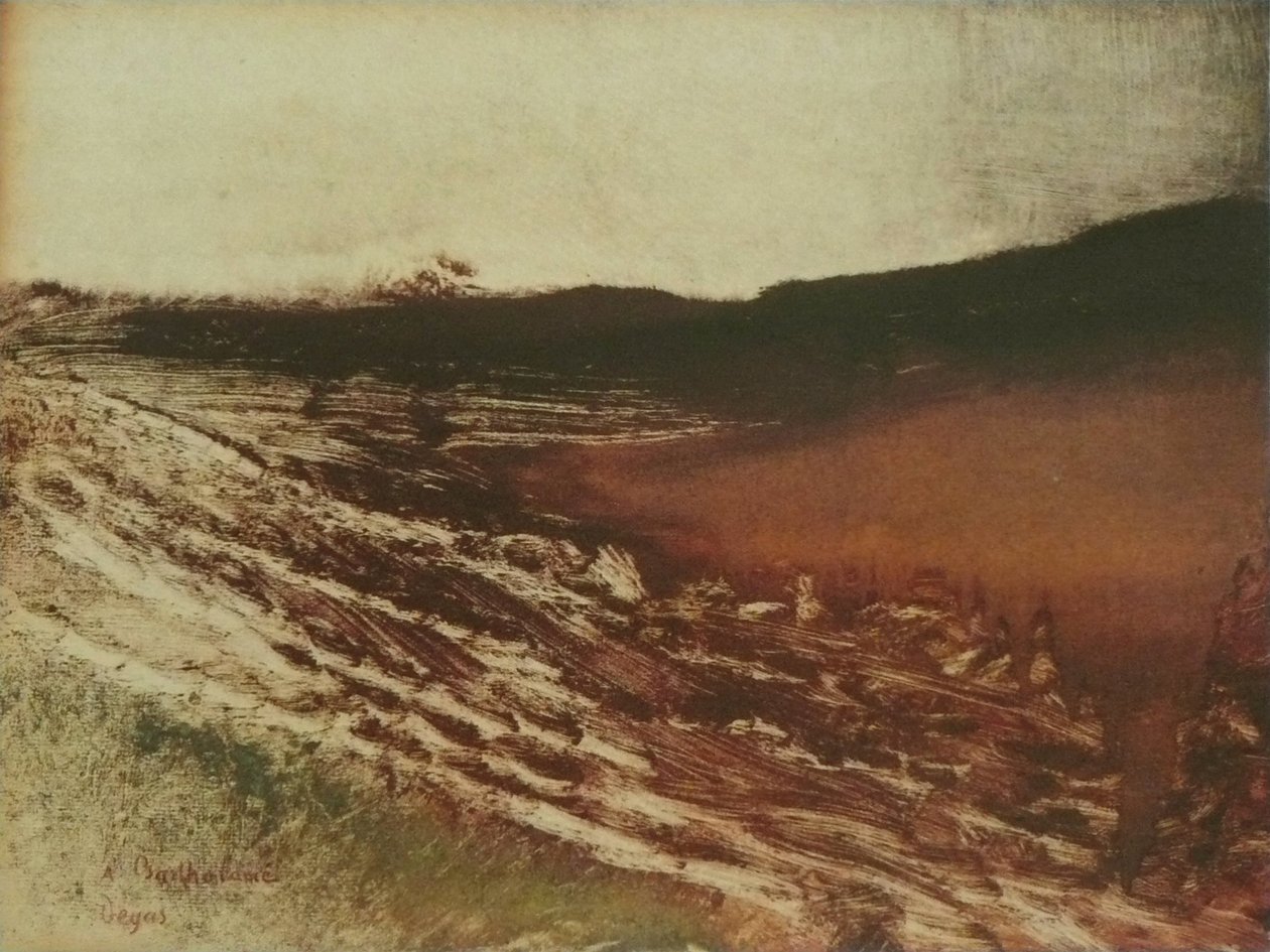 Bourgognen landskap av Edgar Degas