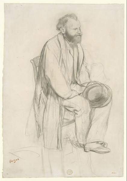 Studer for et portrett av Edouard Manet av Edgar Degas