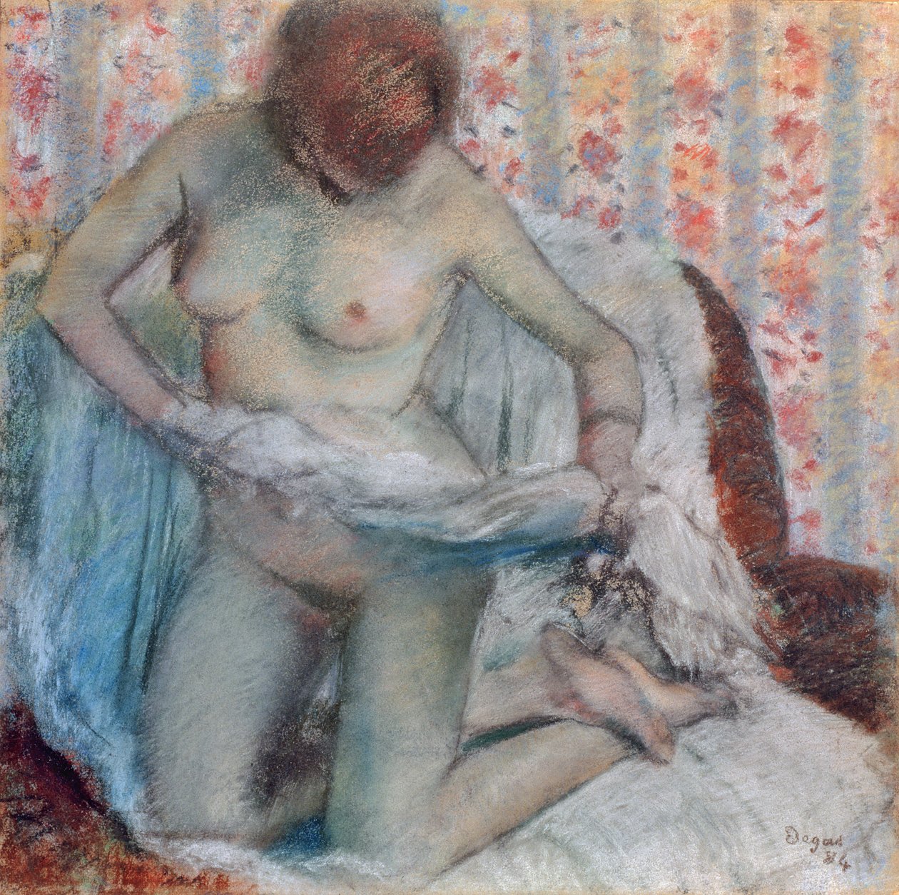 Etter badet, 1884 (pastell på papir) av Edgar Degas