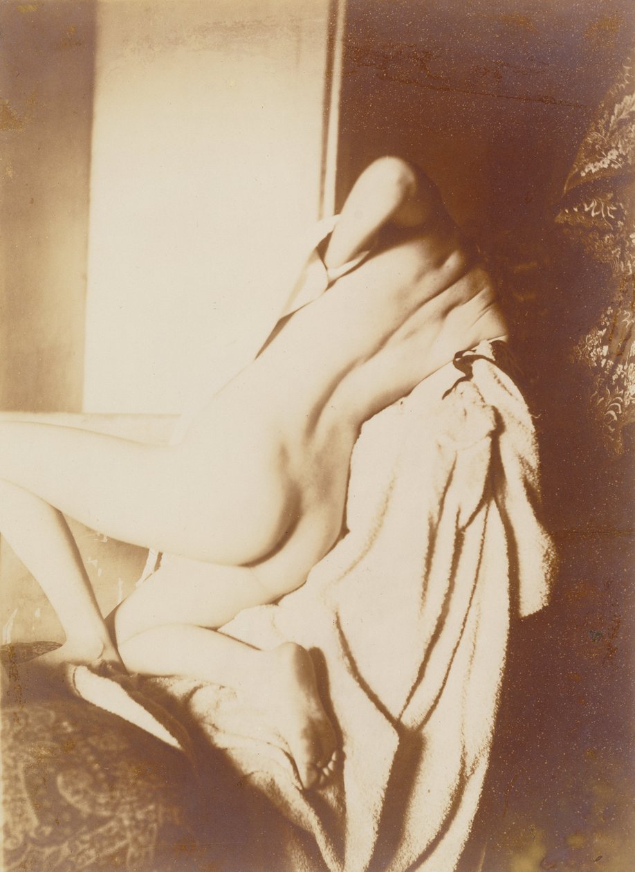 Etter badet tørket kvinnen ryggen av Edgar Degas