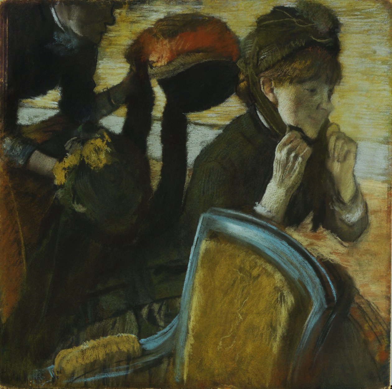 På Milliners av Edgar Degas