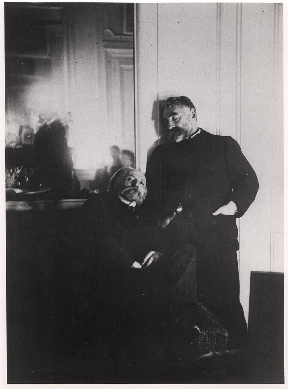 Auguste Renoir (1841-1919) og Stephane Mallarme (1842-98) av Edgar Degas