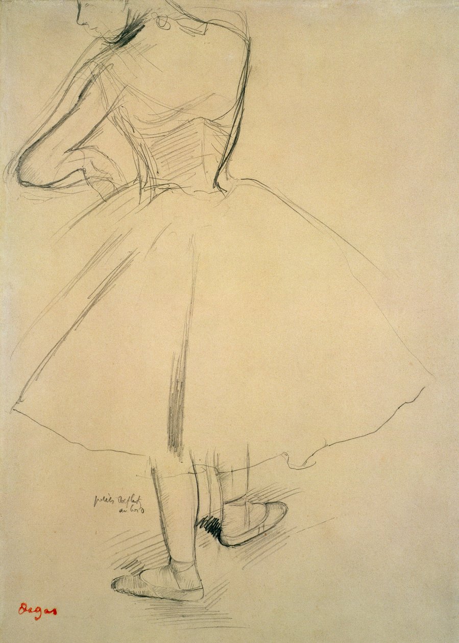 Ballettdanser bakfra, 1800-tallet av Edgar Degas
