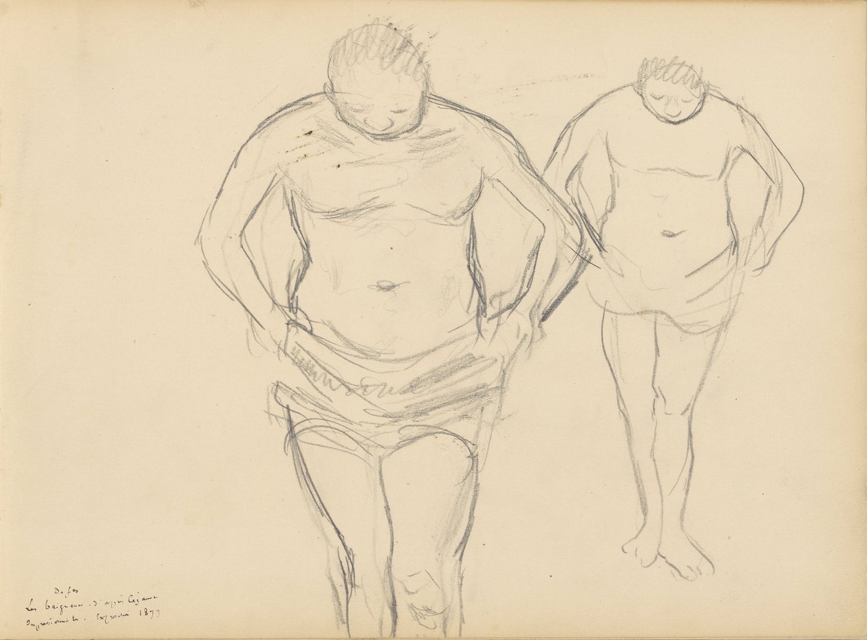 Kopier av Cézannes Bathers av Edgar Degas