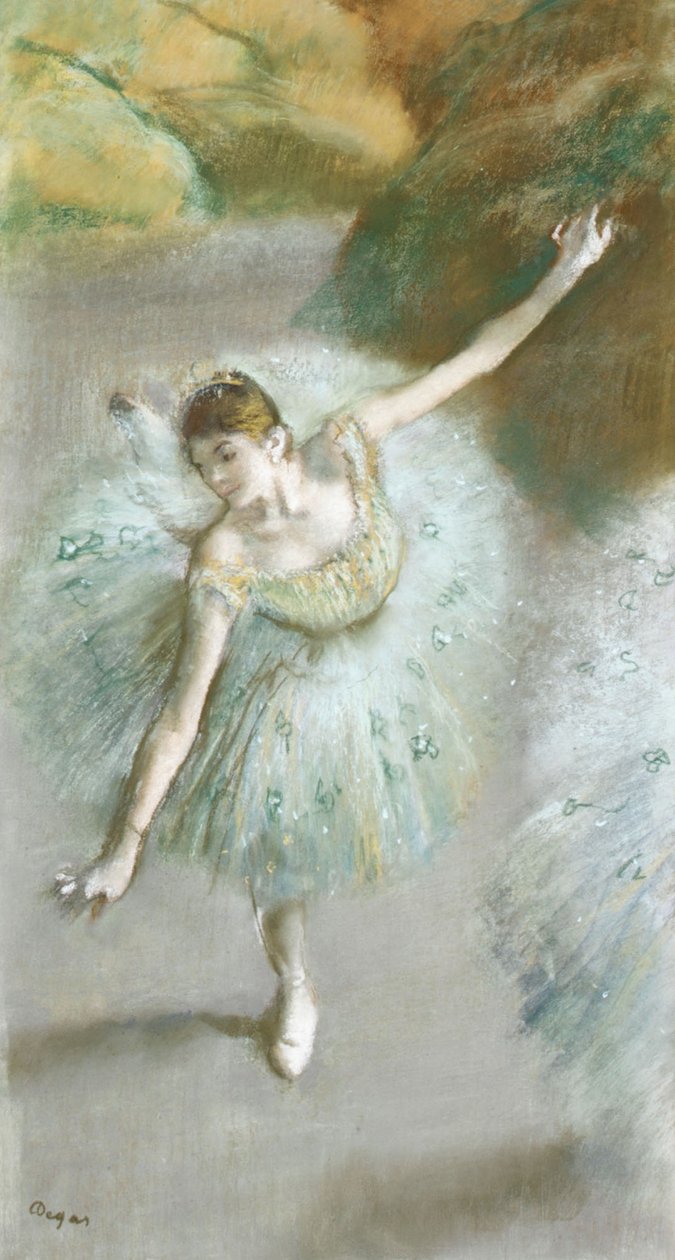 Danser i grønt, ca. 1883 av Edgar Degas