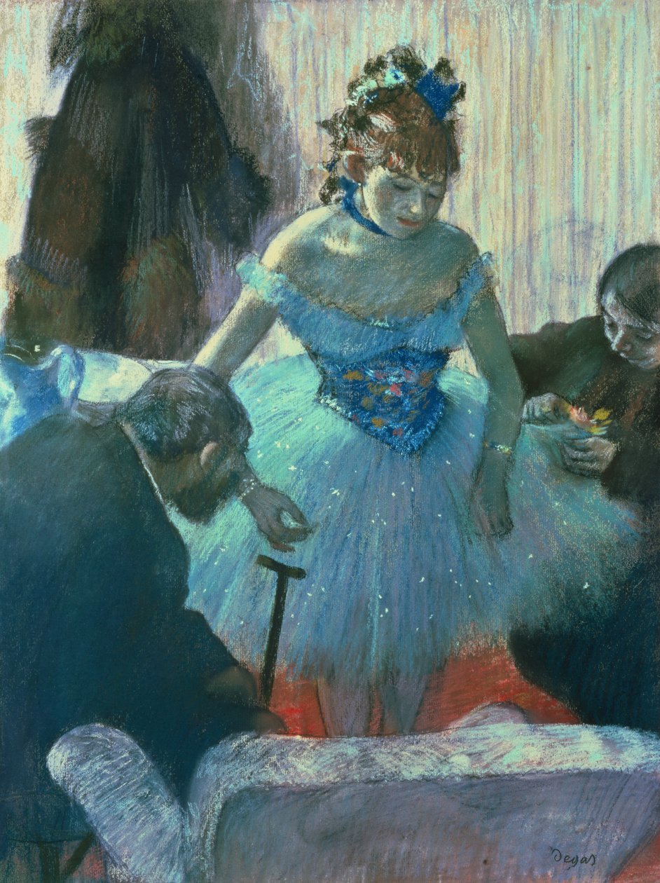 Danser i garderoben hennes (pastell) av Edgar Degas