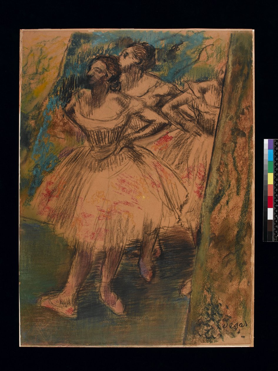 Dancer in the Wing, ca. 1905 (svart kritt og pastell på papir) av Edgar Degas