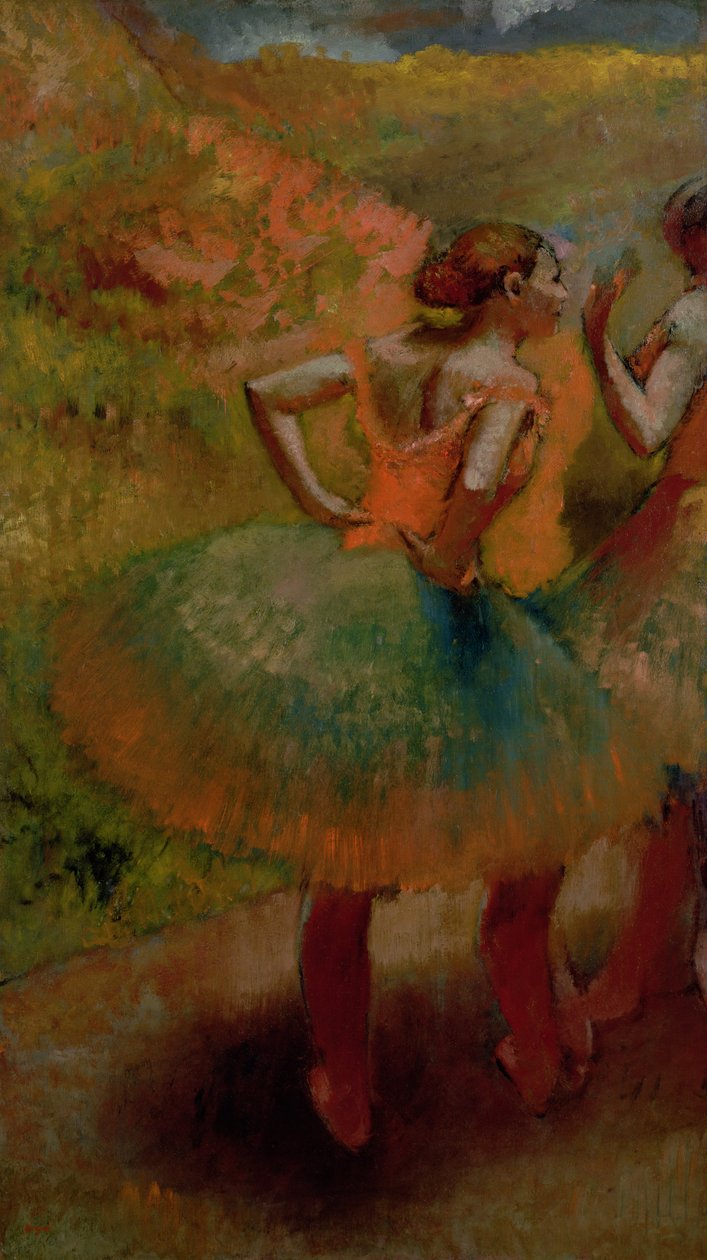 Dansere med grønne skjørt, ca. 1895 av Edgar Degas