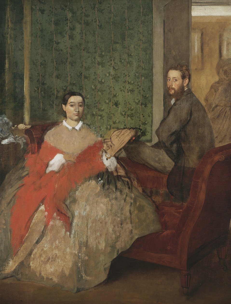 Edmondo og Thérèse Morbilli, ca. 1865 av Edgar Degas