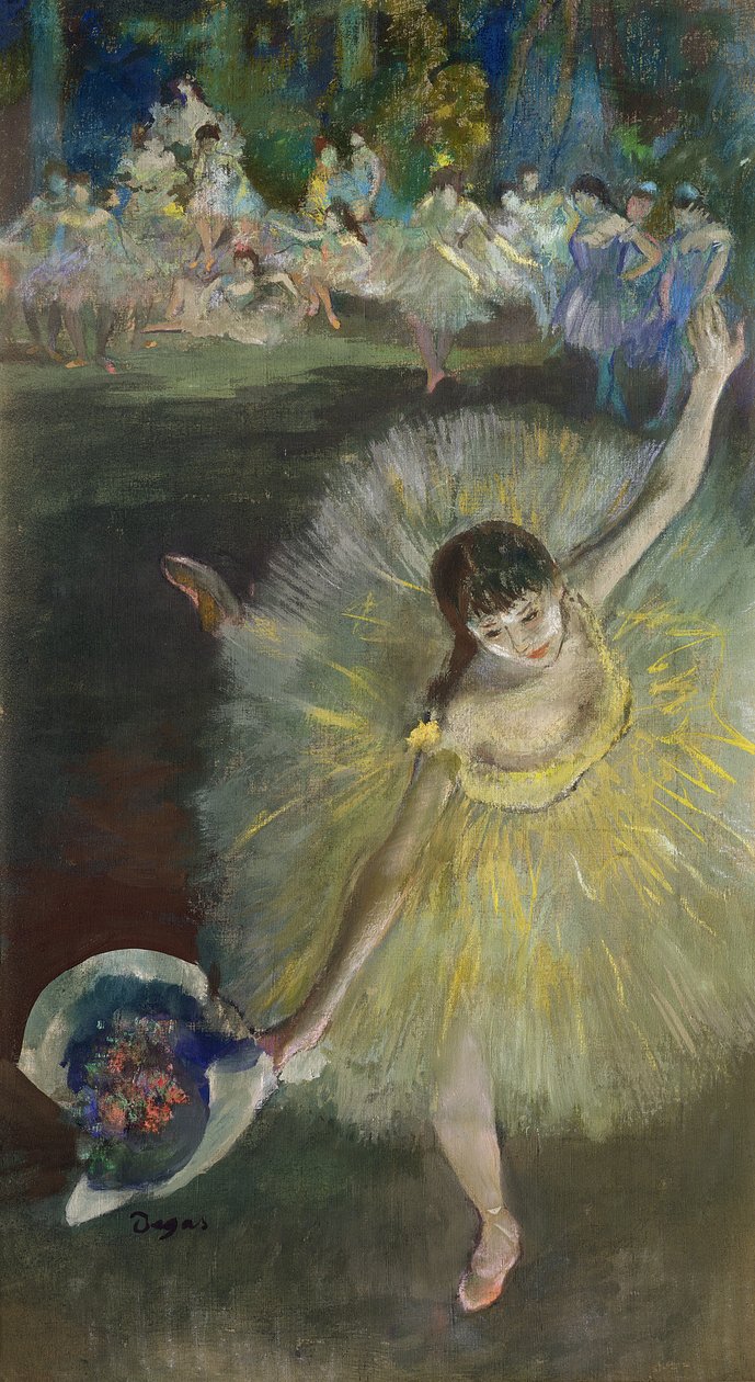 End of an Arabesque, 1877 (olje og pastell på lerret) av Edgar Degas