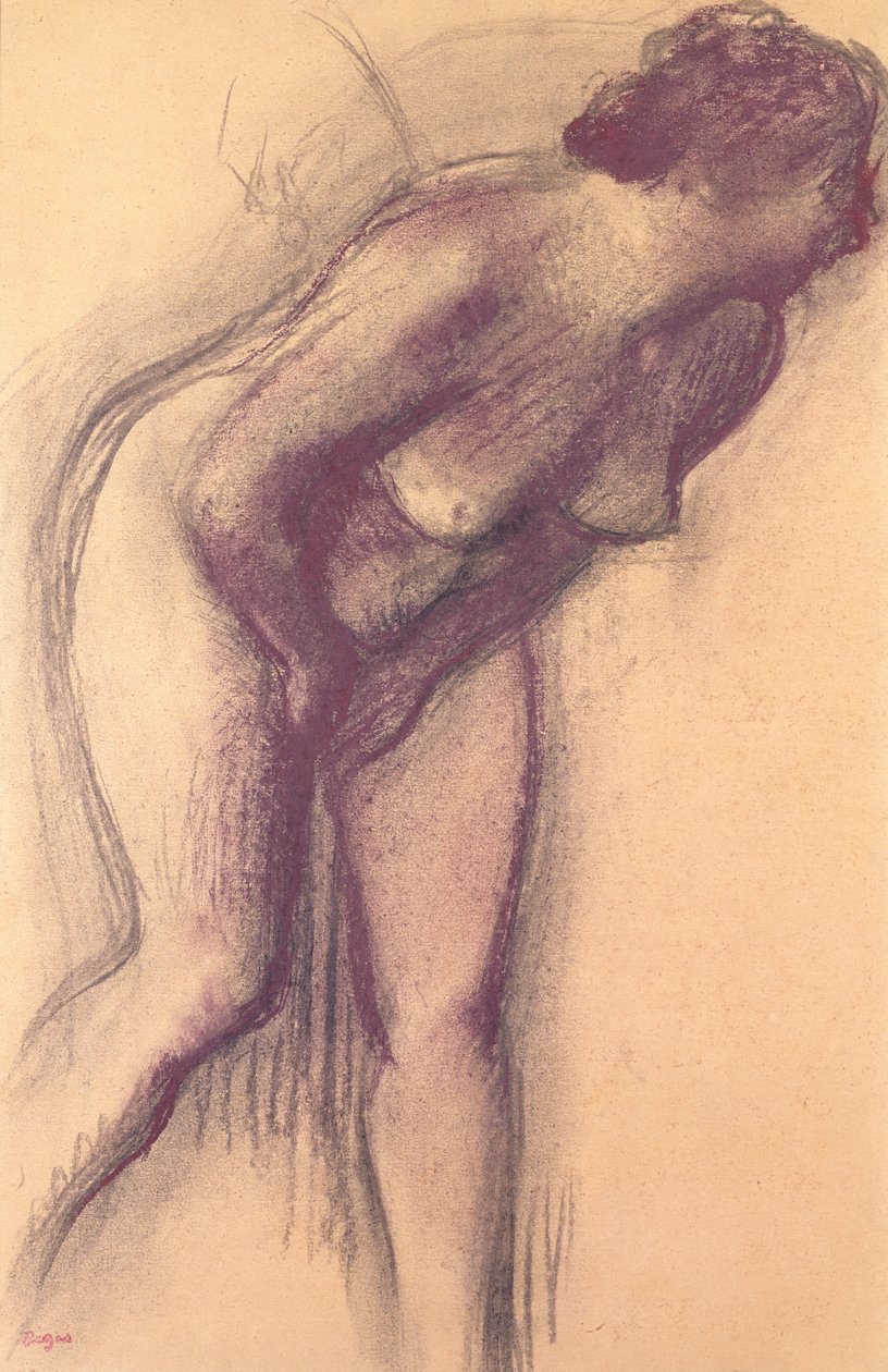Kvinne står naken av Edgar Degas