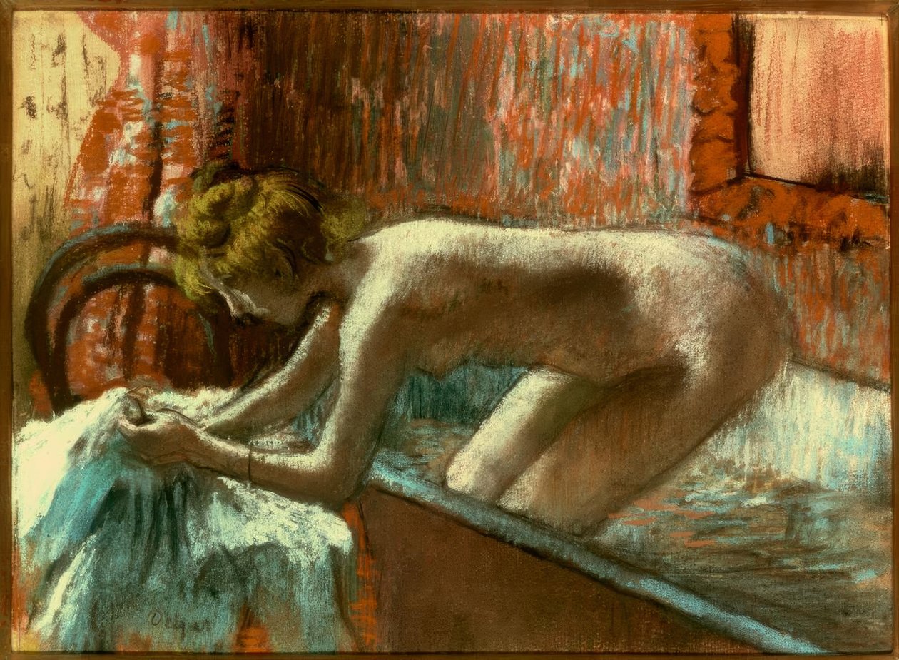 Kvinne som går ut av badekaret av Edgar Degas