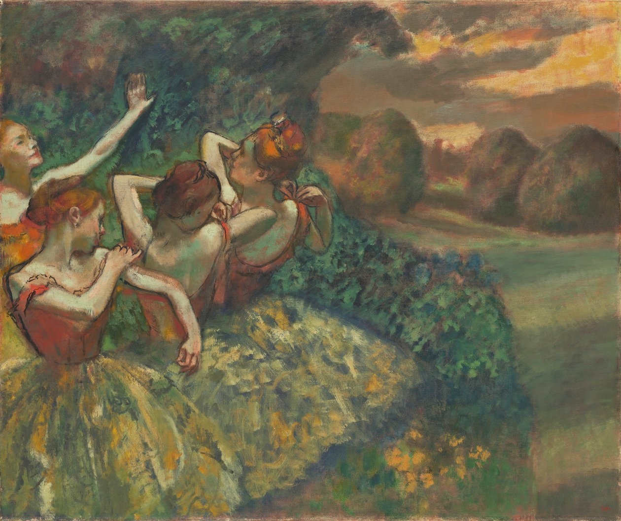 Fire dansere, ca. 1899 av Edgar Degas