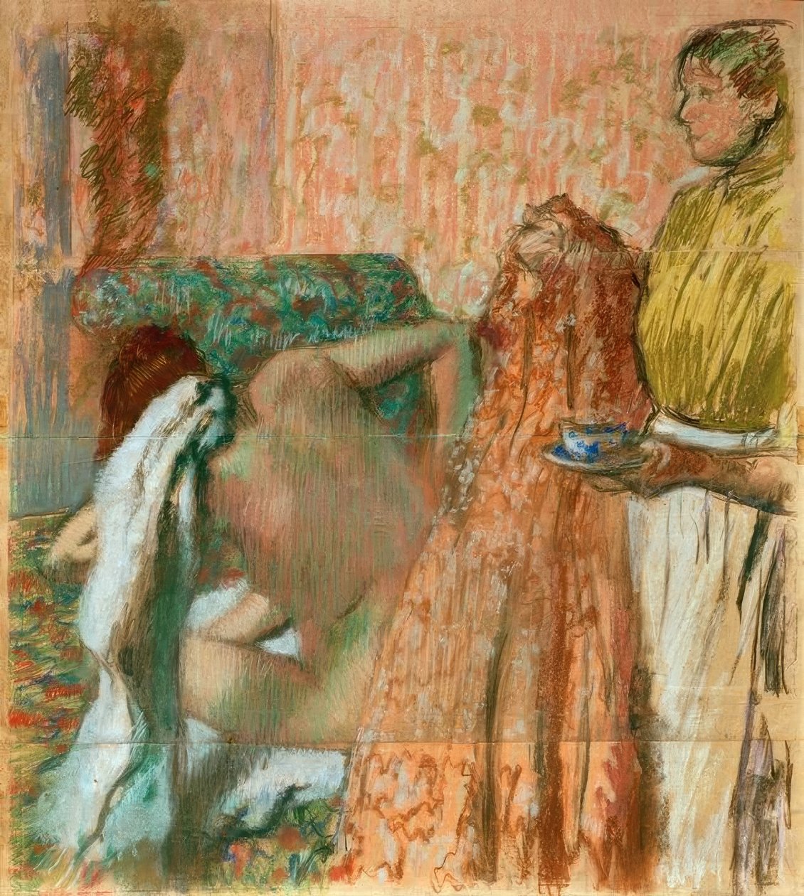 Frokost etter badet av Edgar Degas