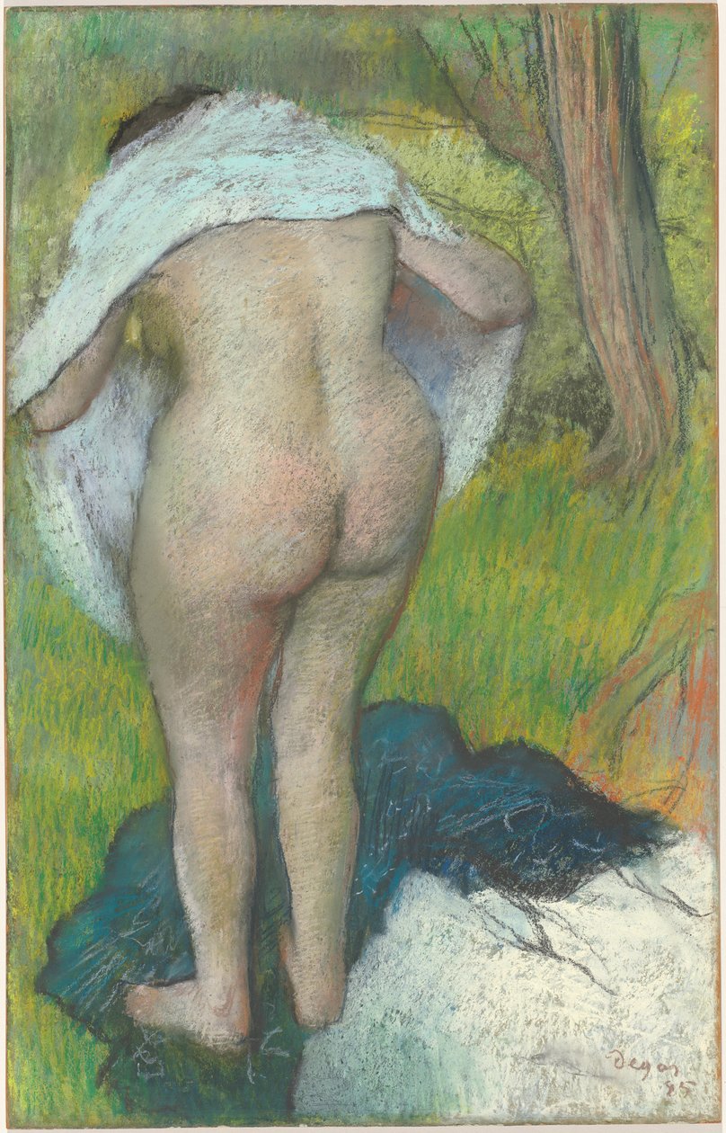 Jente som tørker seg selv av Edgar Degas