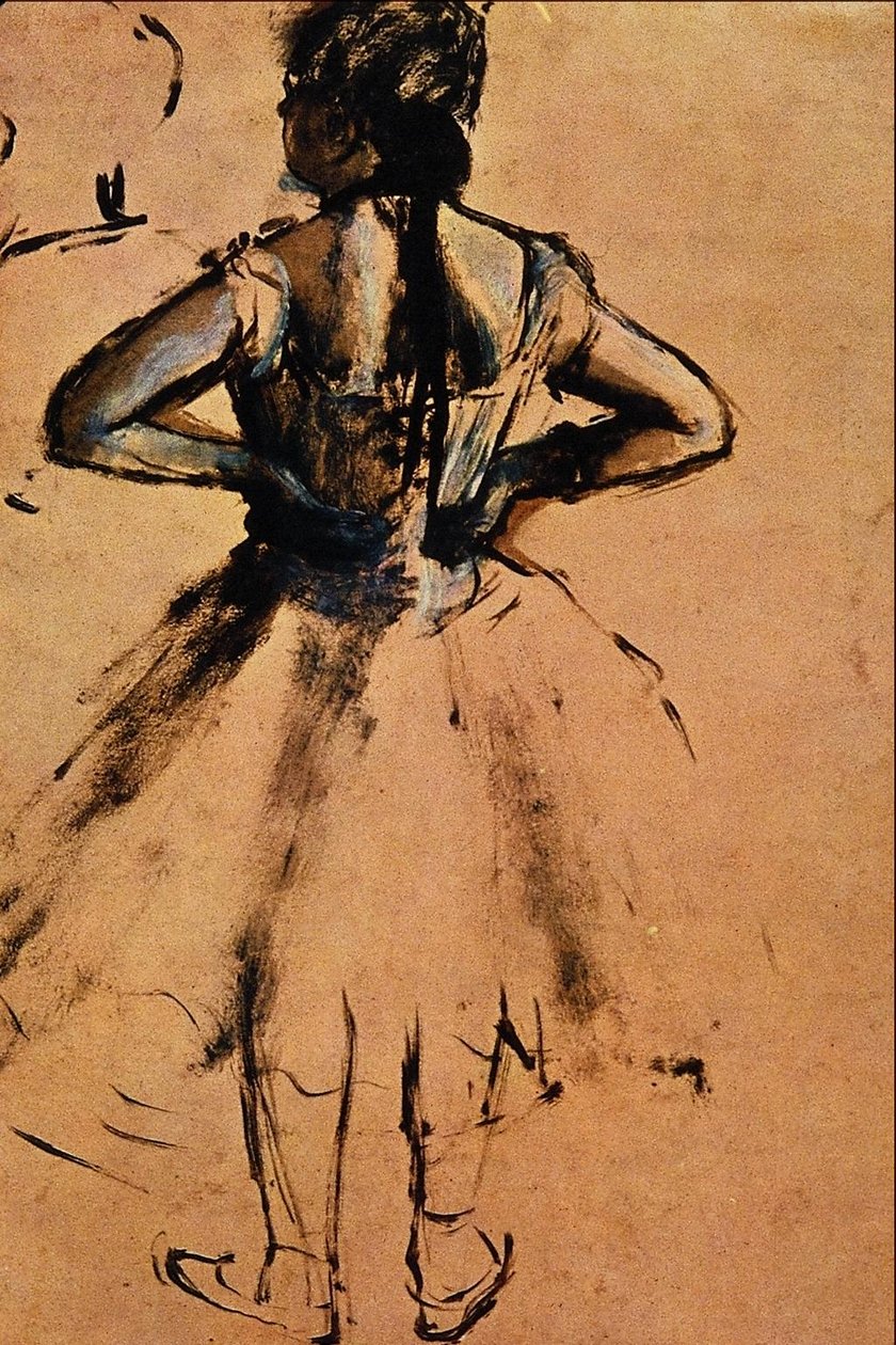 Hender på hofter av Edgar Degas