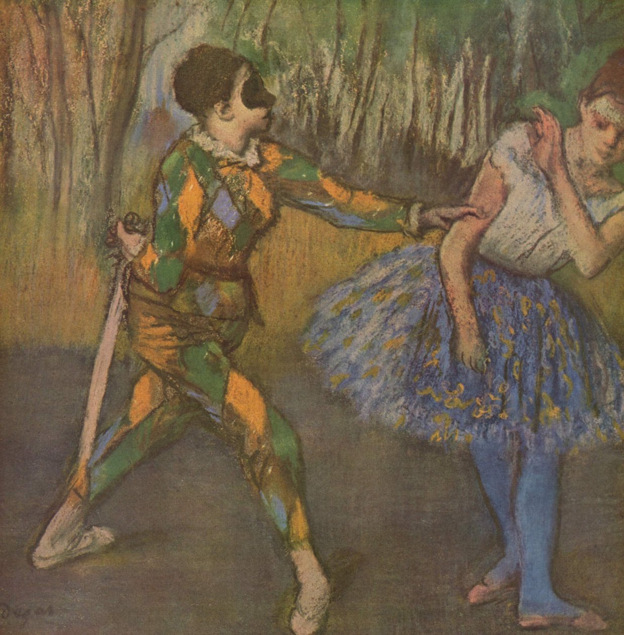 Harlequin og Colombine av Edgar Degas
