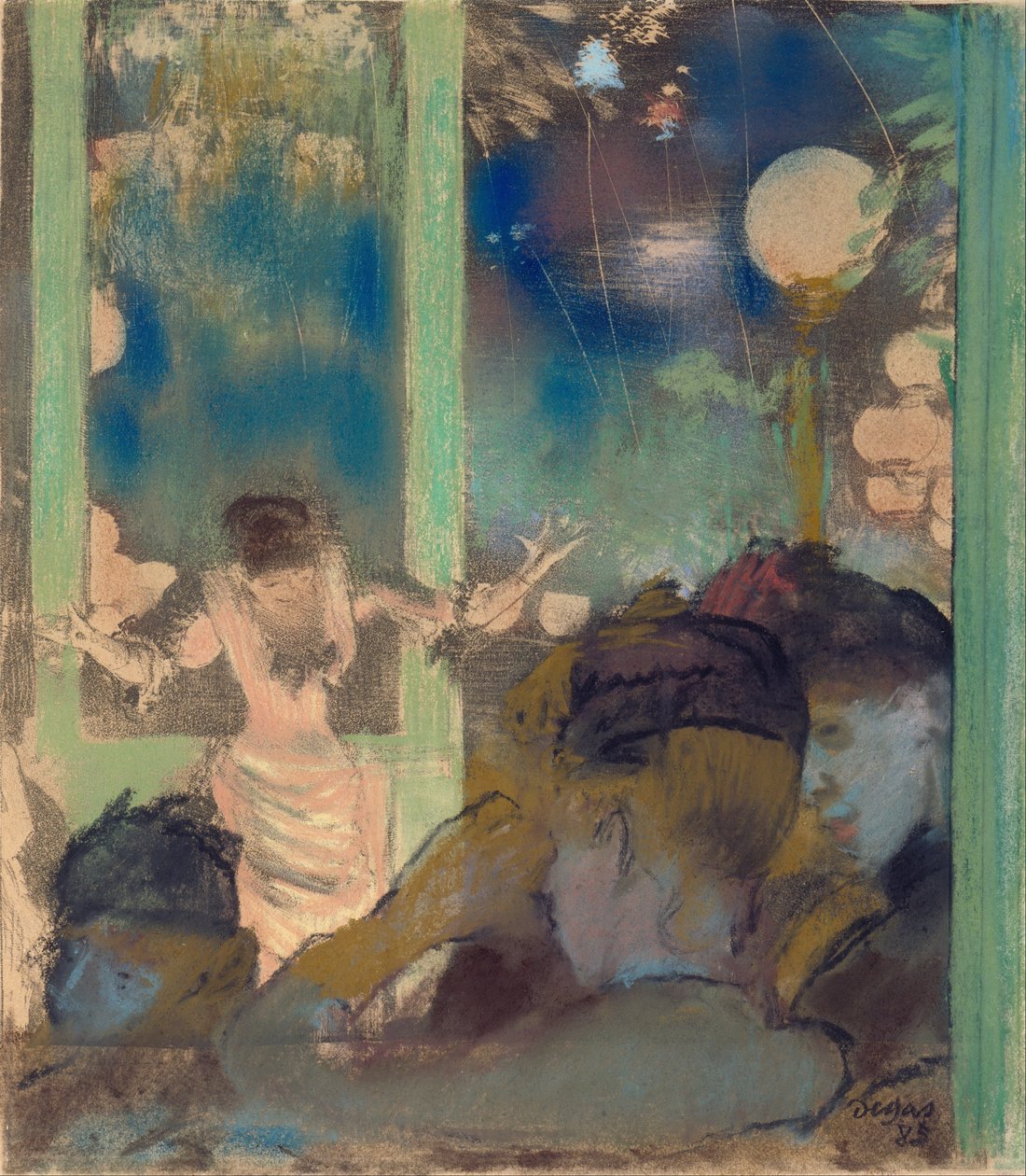 Mademoiselle Bécat på Café des Ambassadeurs av Edgar Degas