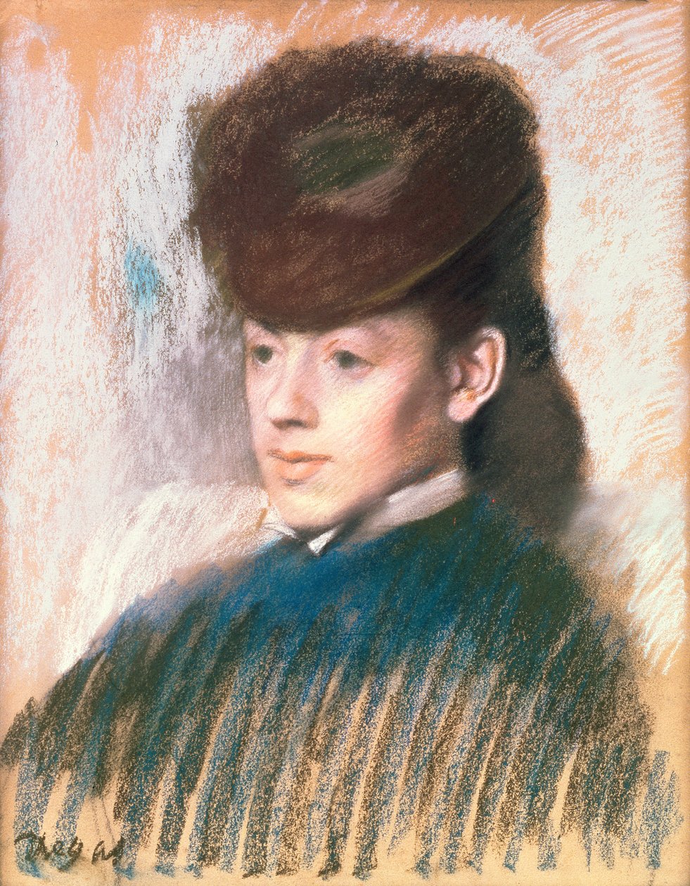 Mademoiselle Malo, ca. 1875 (pastell på brunpapir) av Edgar Degas