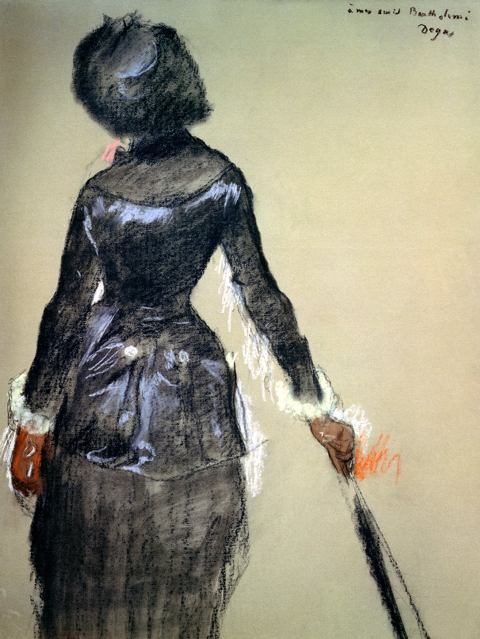 Mary Cassatt ved Louvre (pastell) av Edgar Degas
