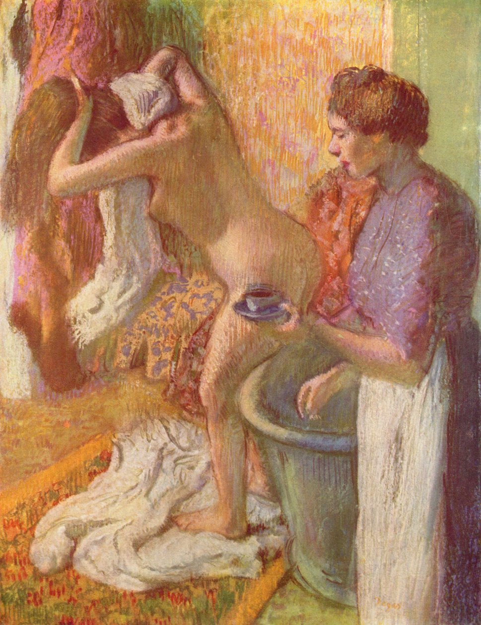 Etter badet av Edgar Degas