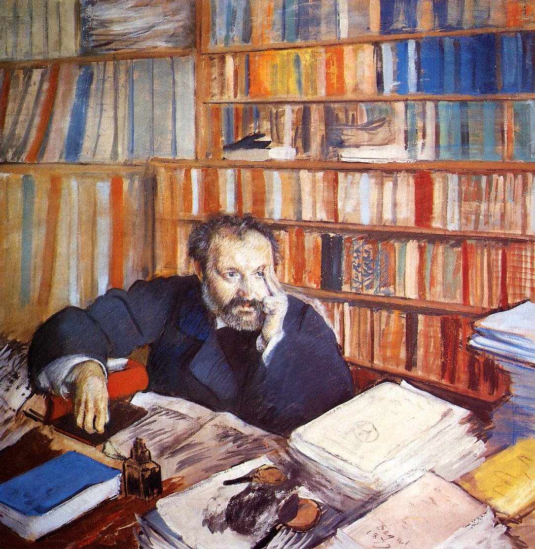 Portrett av Duranty av Edgar Degas