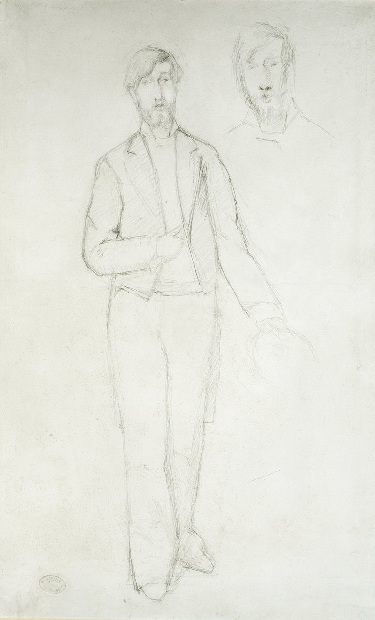 Portrett av George Moore, 1800-tallet av Edgar Degas