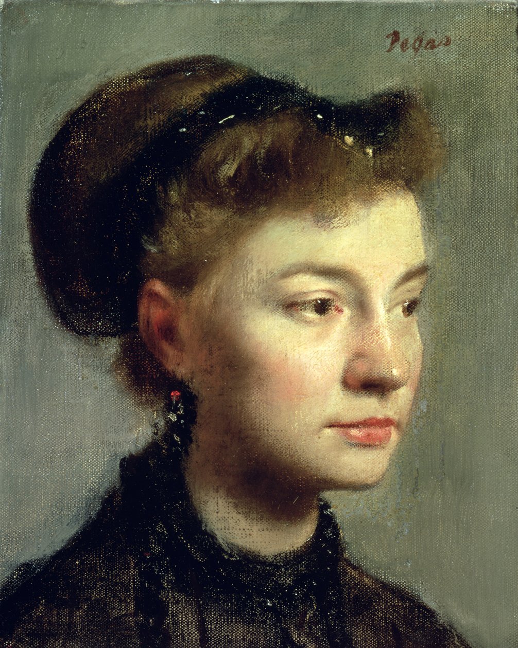 Portrett av en ung kvinne, 1867 av Edgar Degas