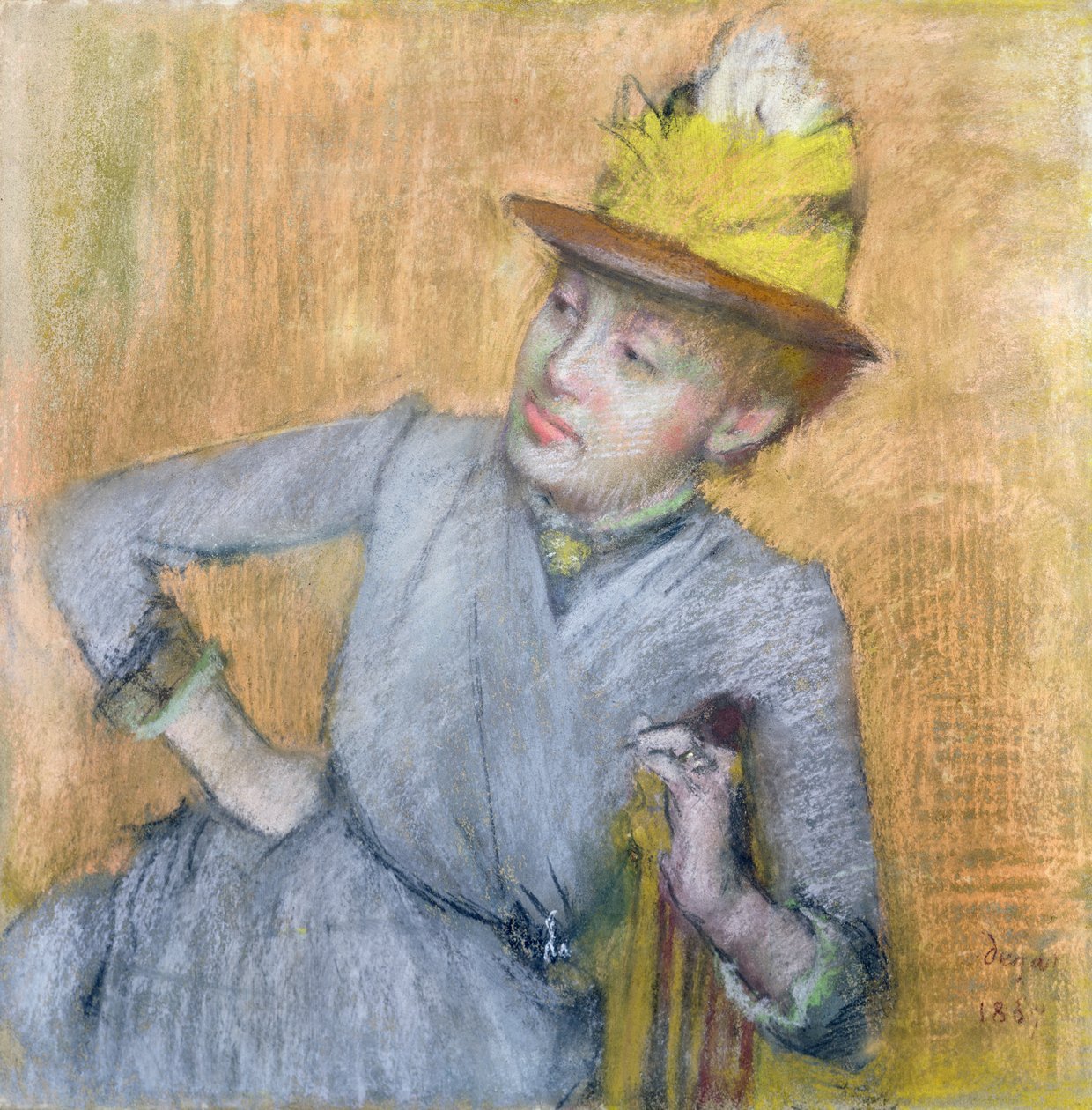 Sittende kvinne, 1887 (pastell på papir) av Edgar Degas