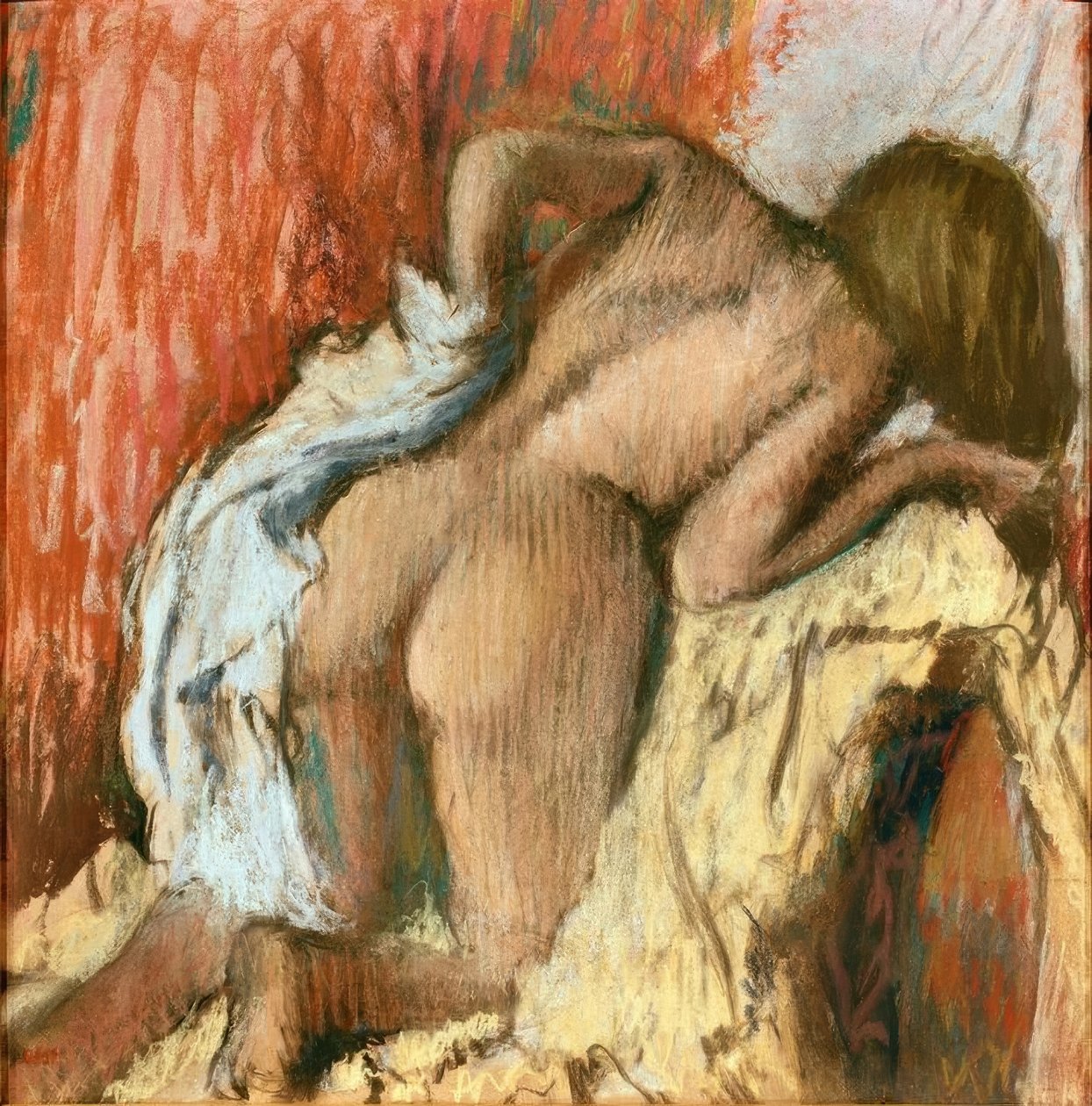 Kvinne som tørker seg av Edgar Degas