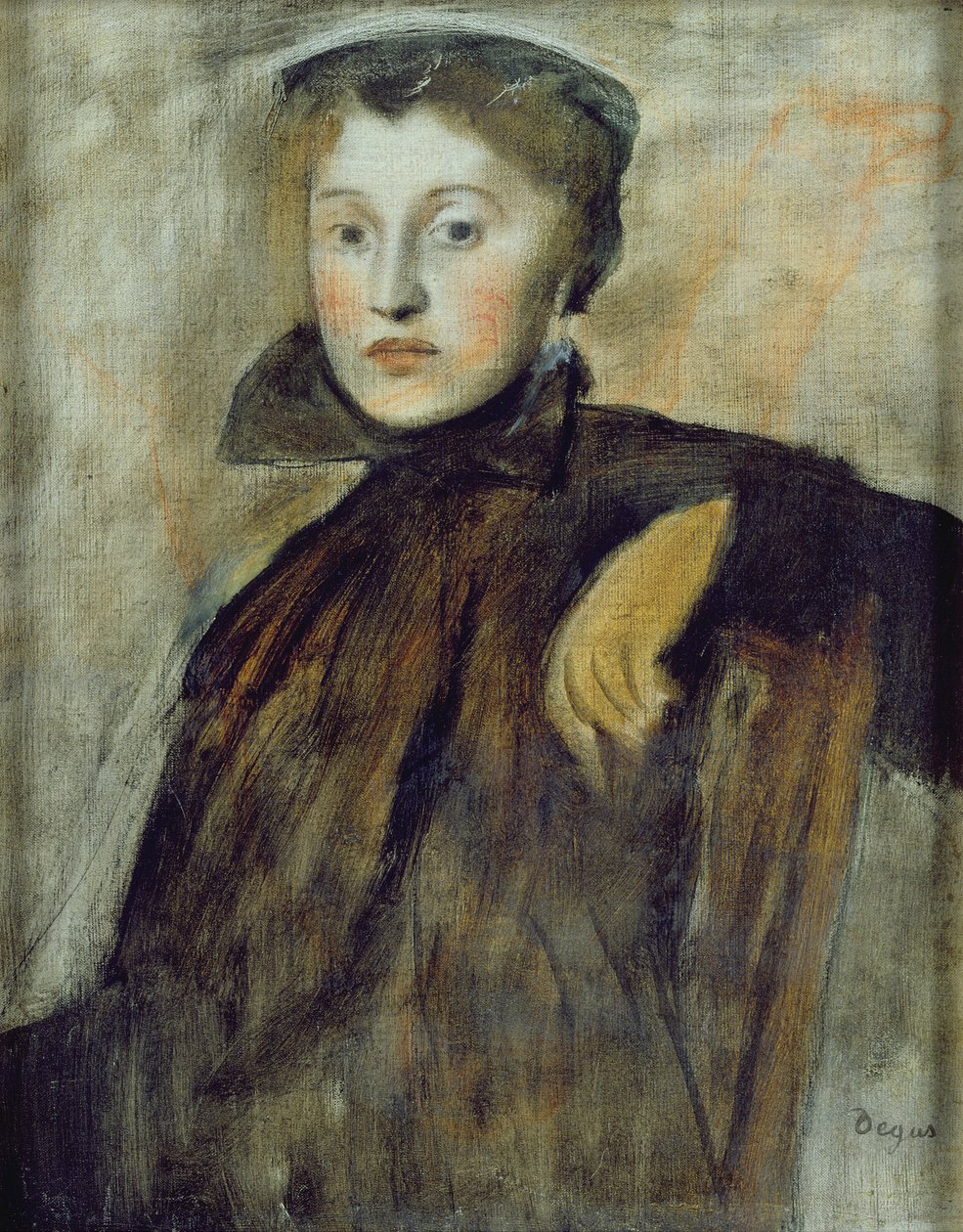 Study for a Portrait of a Lady, 1867 (se også 154492 for uinnrammet versjon) av Edgar Degas