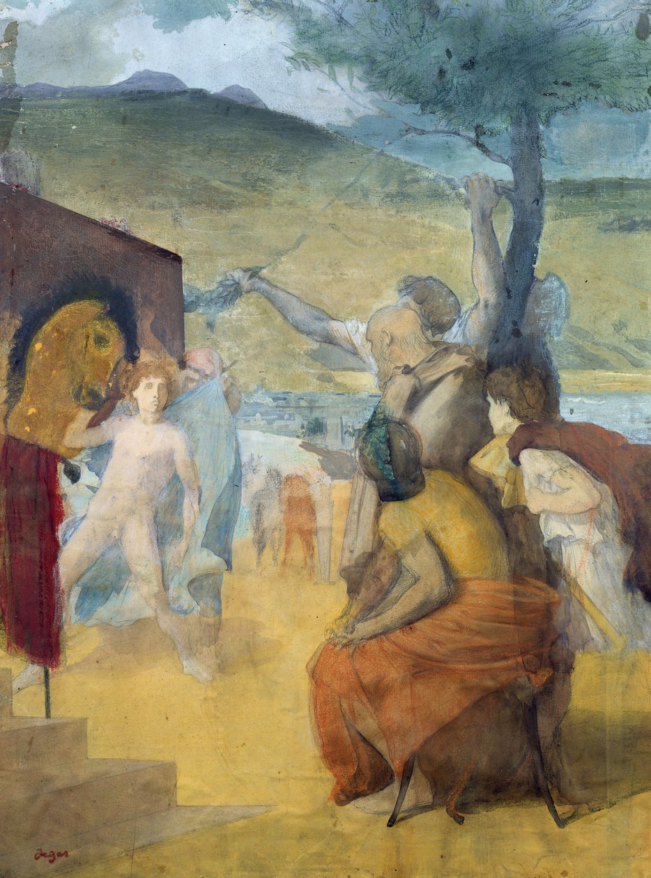 Studie for klassisk maleri av Edgar Degas