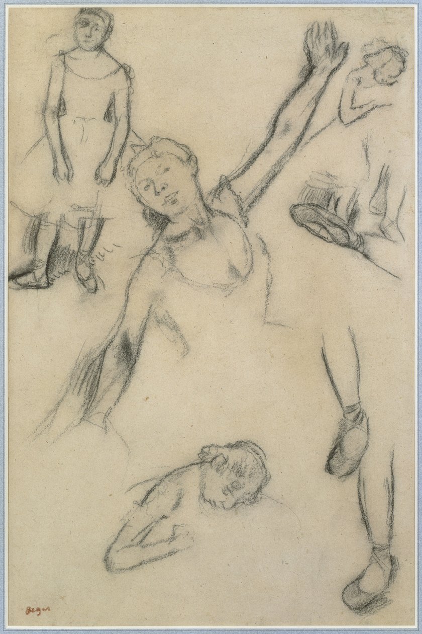Studie av dansere av Edgar Degas