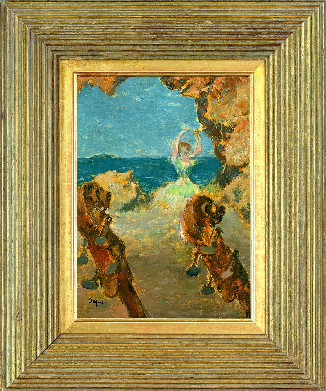 The Ballet Dancer, 1891 (olje på mahognipanel) (se 141384) av Edgar Degas