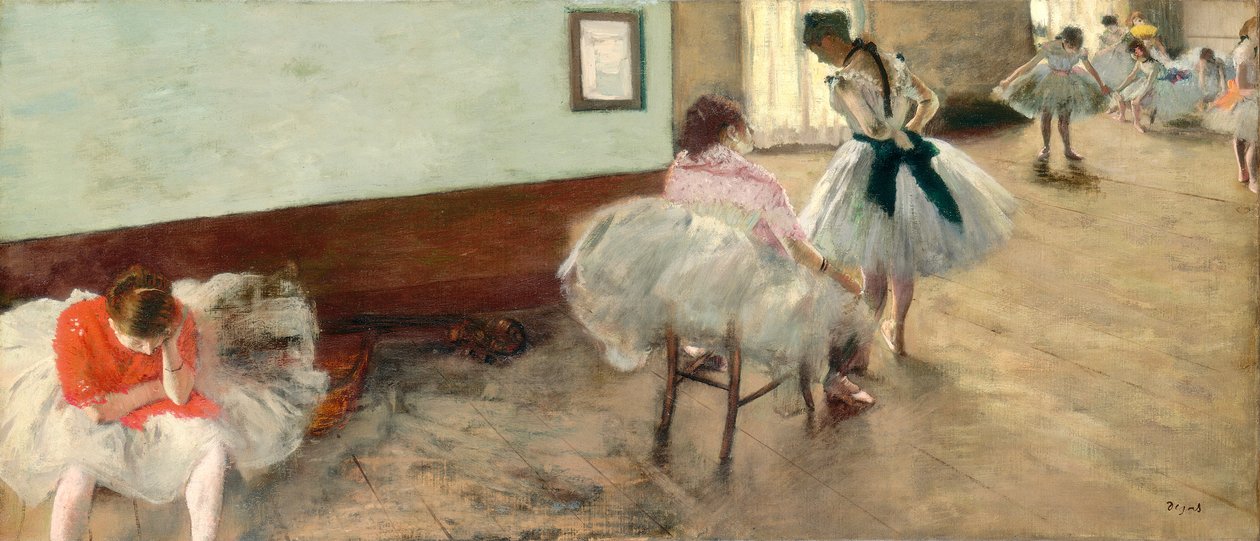 Dansetimen, ca. 1879 av Edgar Degas