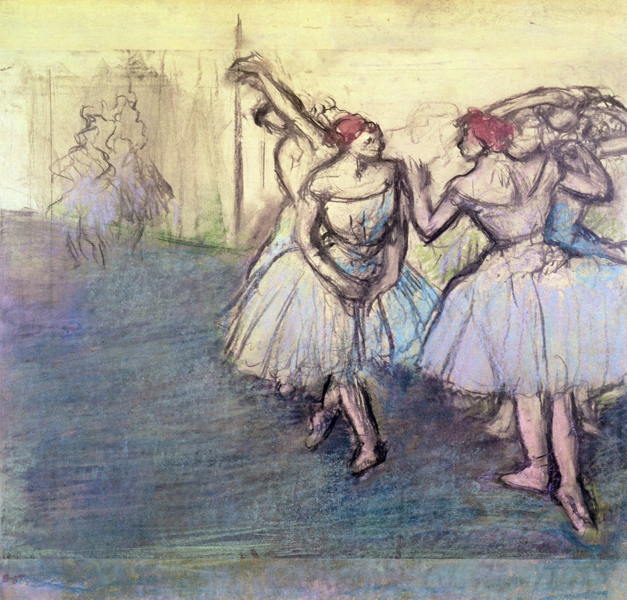 Danserne (pastell på papir) av Edgar Degas