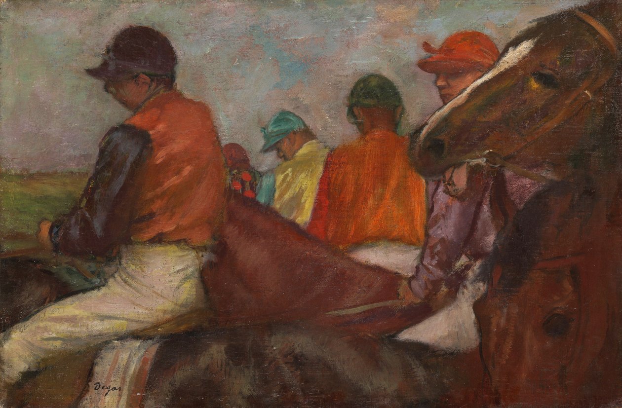Jockeyene, ca. 1882 av Edgar Degas