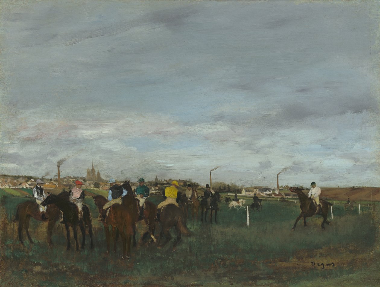 The Races, 1871-2 (olje på tre) av Edgar Degas