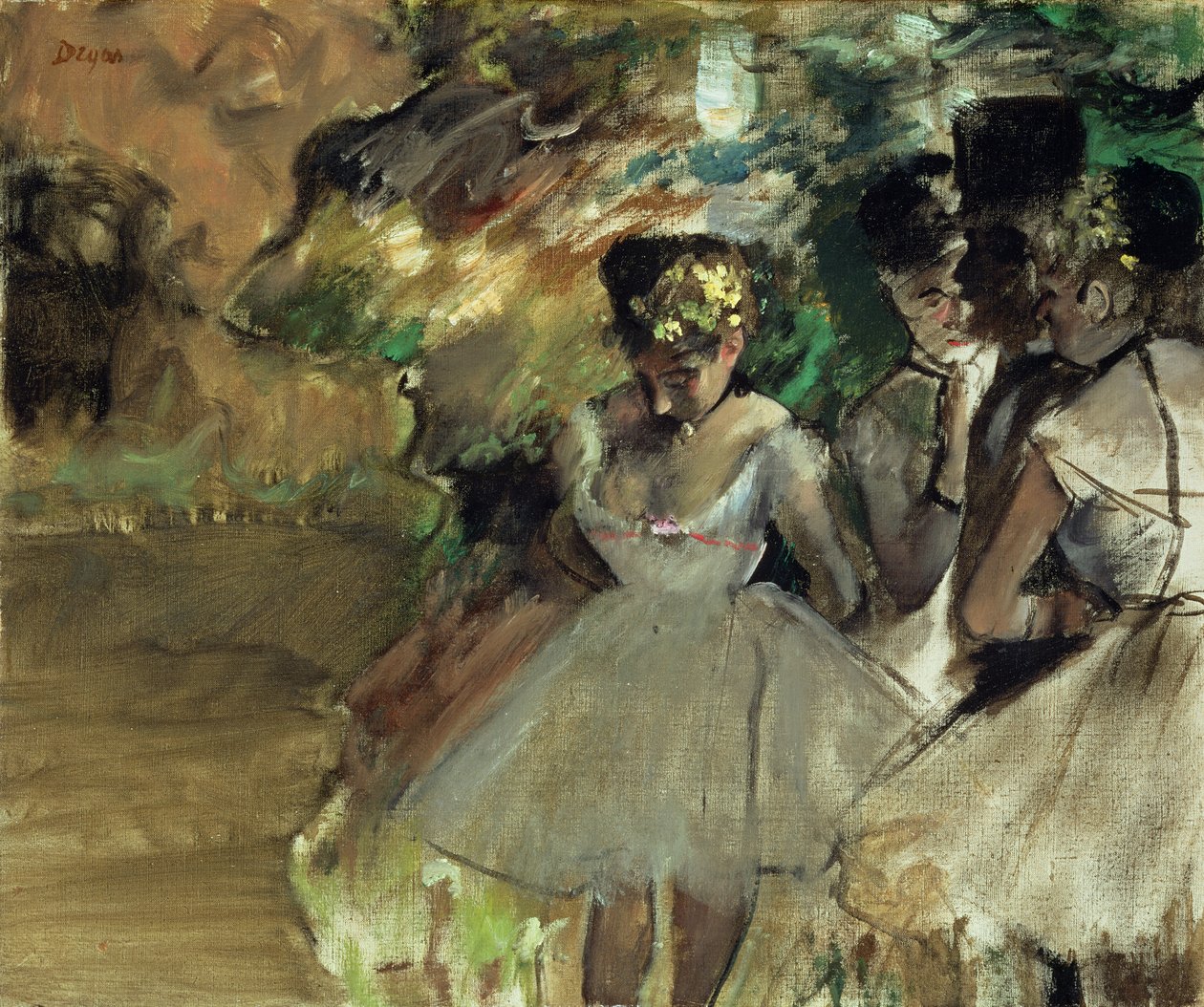 Three Dancers in the Wings, ca. 1880-85 av Edgar Degas